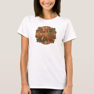 Camiseta Creación personalizada elegante LIVE LAUGH LOVE 2D