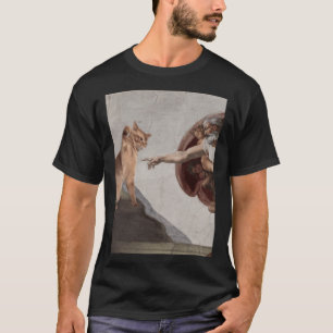 Camiseta CREACIÓN PURRFECTA Y DIOS Creó la familia de gatos