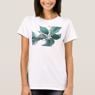 Camiseta Creación única personalizada de hojas abstractas d