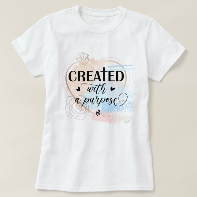Camiseta Creado con un propósito (Diseño del anverso)