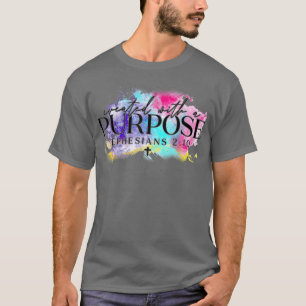 Camiseta Creado Con Un Propósito Acuarela Citas Cristianas