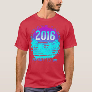 Camiseta Creado en 2016 5º cumpleaños Atardecer estético vi