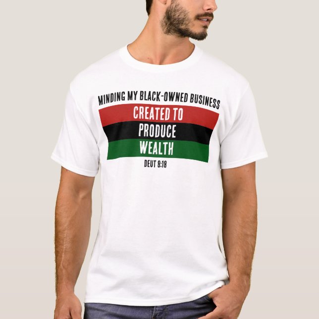 CAMISETA CREADO PARA PRODUCIR RIQUEZA EN NEGOCIOS (Anverso)