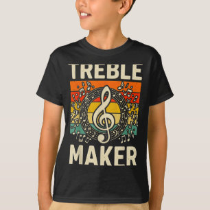 Camiseta Creador de agudos Notas de música retro juego de p
