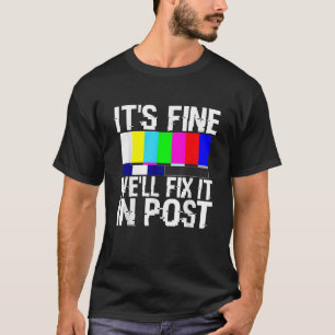 Camiseta Creador de cine retro divertido arreglarlo en post