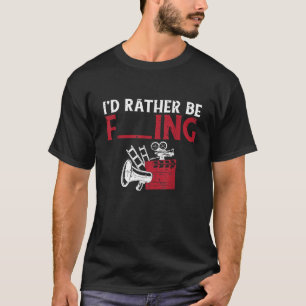 Camiseta Creador de cine retro divertido prefiero estar fil