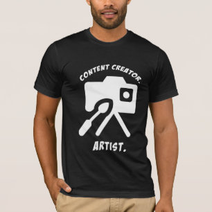 Camiseta Creador de contenido. Artista. YouTuber y película