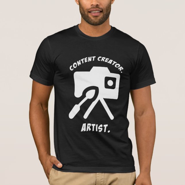 Camiseta Creador de contenido. Artista. YouTuber y película (Anverso)