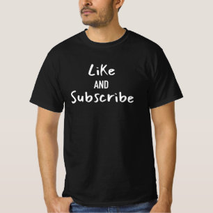 Camiseta Creador de contenido de vídeo Me gusta y Suscríbet