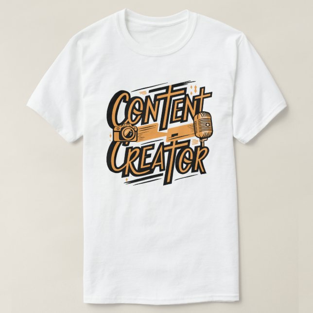 Camiseta Creador de contenido - Diseño motivacional para cr (Diseño del anverso)