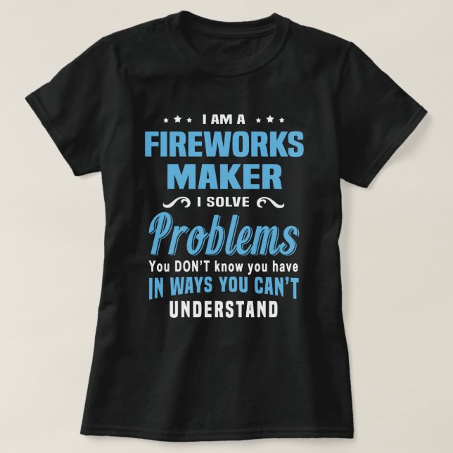 Camiseta Creador de fuegos artificiales (Diseño del anverso)