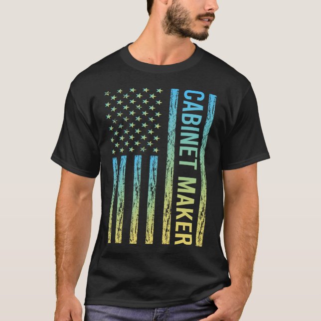Camiseta Creador de gabinete amarillo azul (Anverso)