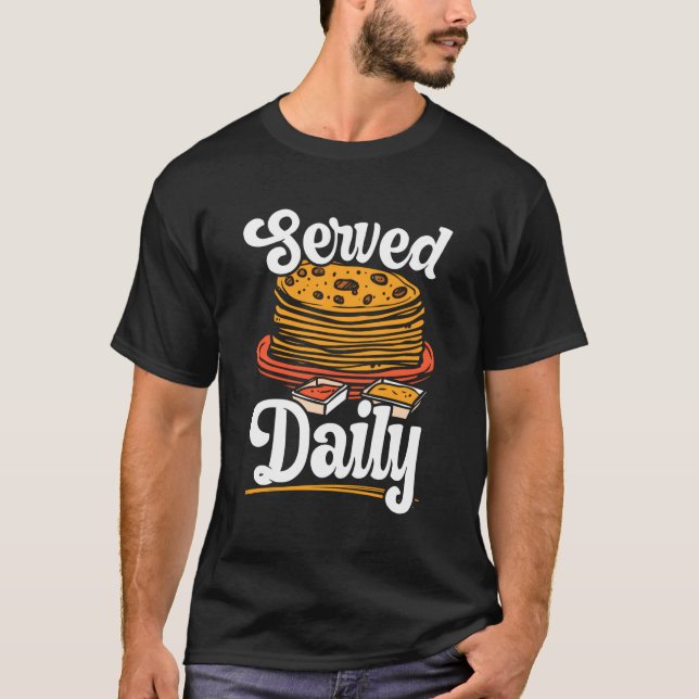 Camiseta Creador diario de panqueques de comida para comens (Anverso)