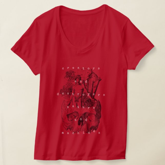 Camiseta Creadores y destructores naturaleza y máquinas (Distribución )