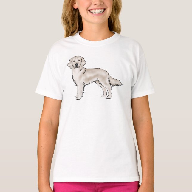 Camiseta Cream Golden Retriever Cute Personalizado Canine D (Anverso)