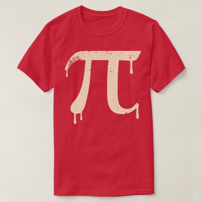 Camiseta Cream Pi Funny Math (Diseño del anverso)
