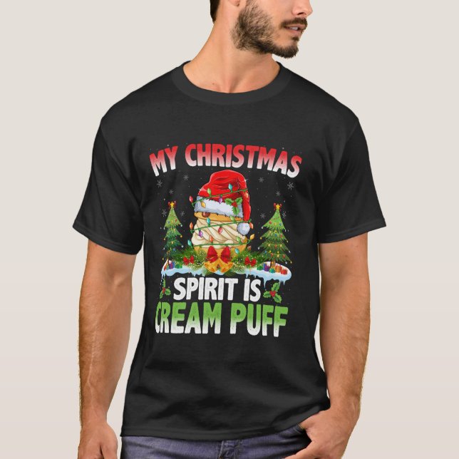 Camiseta Cream Puff Viste Santa Hat Navidades Spirit Crea (Anverso)