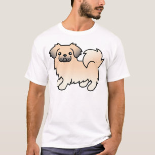 Camiseta Cream Sable Tibetano Español Cute Cartoon Dog
