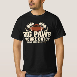 Camiseta Cream Varsity Maine Coon Fútbol Patas Grandes Fútb