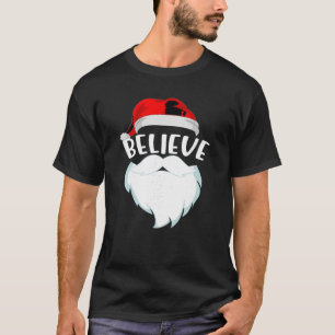 Camiseta Crean que Santa Claus es gracioso creer que Navida