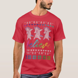 Camiseta Crean que unicornio abusa de Navidades unicornios
