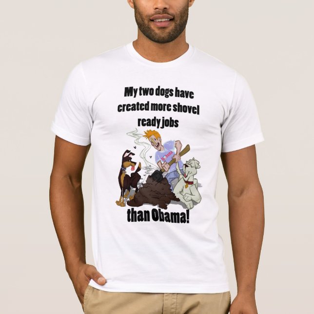 Camiseta Creando los trabajos listos de la pala - NObama (Anverso)