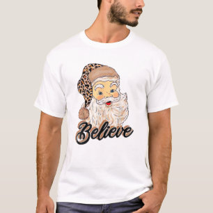 Camiseta Créanme Vestido, Santa Claus Con El Leopardo Chris