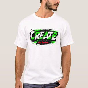 Camiseta Crear camuflaje urbano verde tóxico sin límites