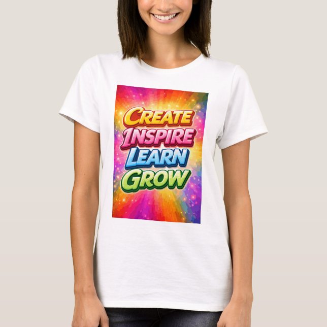 Camiseta Crear Inspirar Aprender Crecer (Anverso)