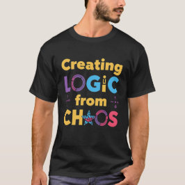 Camiseta Crear lógica desde el caos – citas de programación