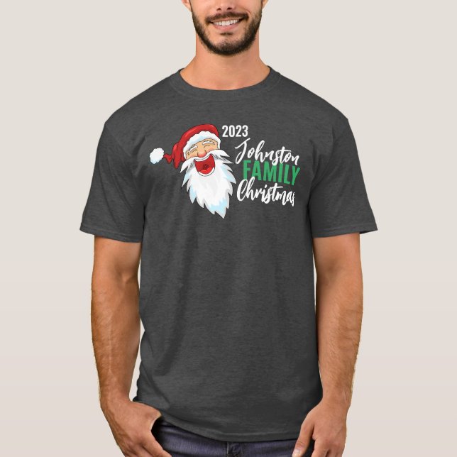 Camiseta Crear Navidades personalizados de la familia Santa (Anverso)