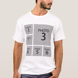Camiseta Crear su collage planilla personalizada 6 FOTO