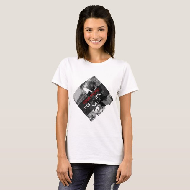 Camiseta Crear su propia Diagonal Personalizado (Anverso completo)