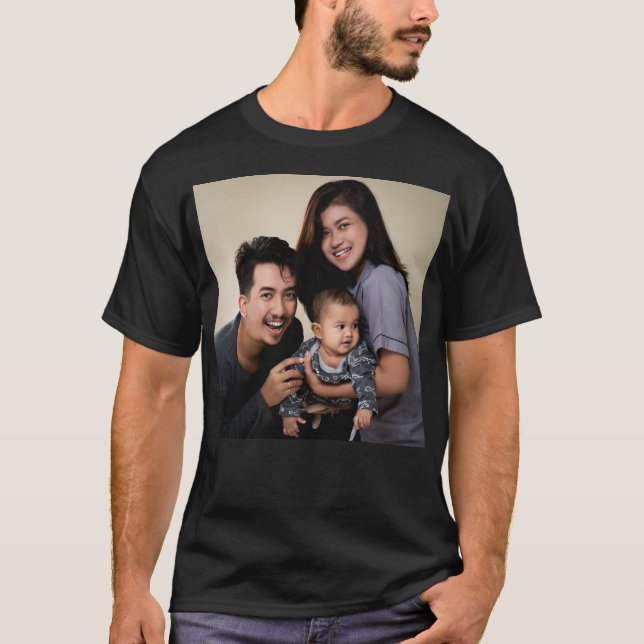 Camiseta Crear su propia foto familiar de Personalizados (Anverso)