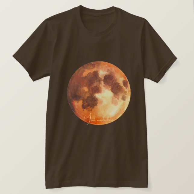 Camiseta Crear su propia Luna Naranja Mística (Anverso del diseño)