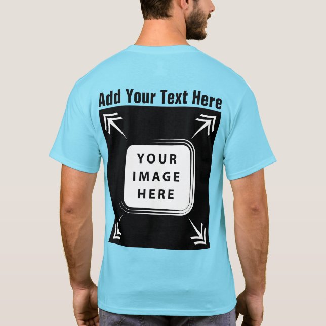 Camiseta Crear su propia plantilla Personalizado al revés (Reverso)