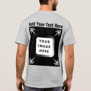 Camiseta Crear su propia plantilla Personalizado al revés
