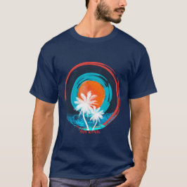 Camiseta Crear su propio atardecer tropical de arte retro