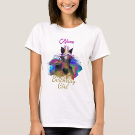 Camiseta Crear su propio Chica de cumpleaños de Unicornio n