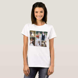 Camiseta Crear su propio Collage de 5 Bodas de fotos