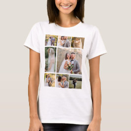 Camiseta Crear su propio Collage de 8 Bodas de fotos