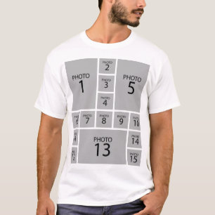 Camiseta Crear su propio COLLAGE DE FOTOS 15 personalizado