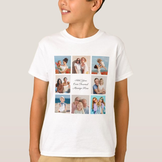 Camiseta Crear su propio Collage de fotos 8 Añadir su salud (Anverso)