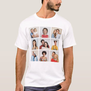 Camiseta Crear su propio Collage de fotos 9 Unisex