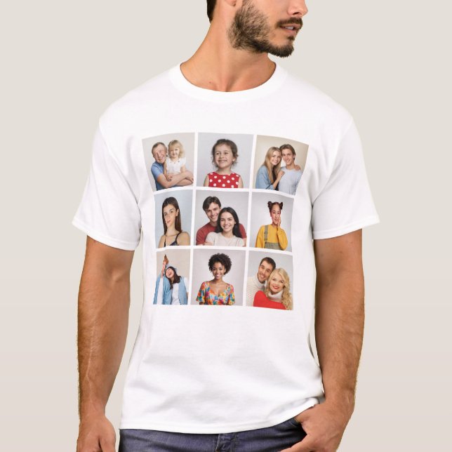 Camiseta Crear su propio Collage de fotos 9 Unisex (Anverso)