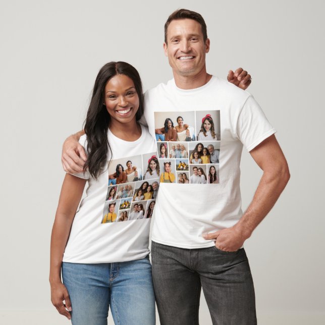 Camiseta Crear su propio Collage de fotos de 10 (Unisexo)