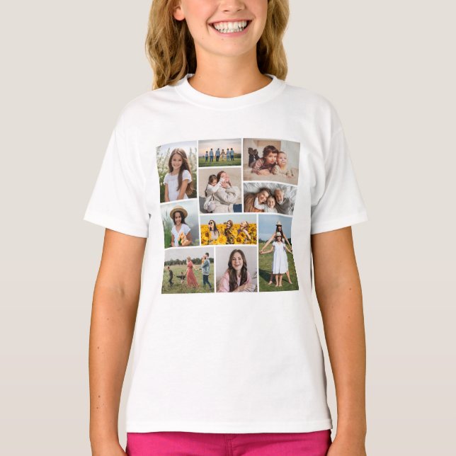 Camiseta Crear su propio Collage de fotos de 10 (Anverso)