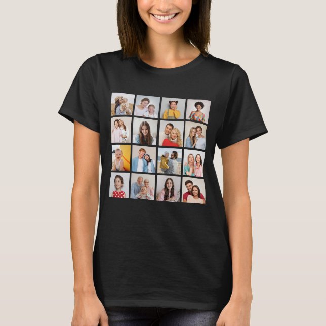Camiseta Crear su propio Collage de fotos de 16 (Anverso)