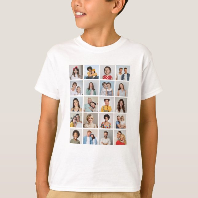 Camiseta Crear su propio Collage de fotos de 20 (Anverso)