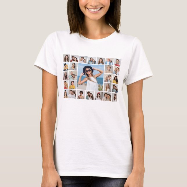 Camiseta Crear su propio Collage de fotos de 27 (Anverso)